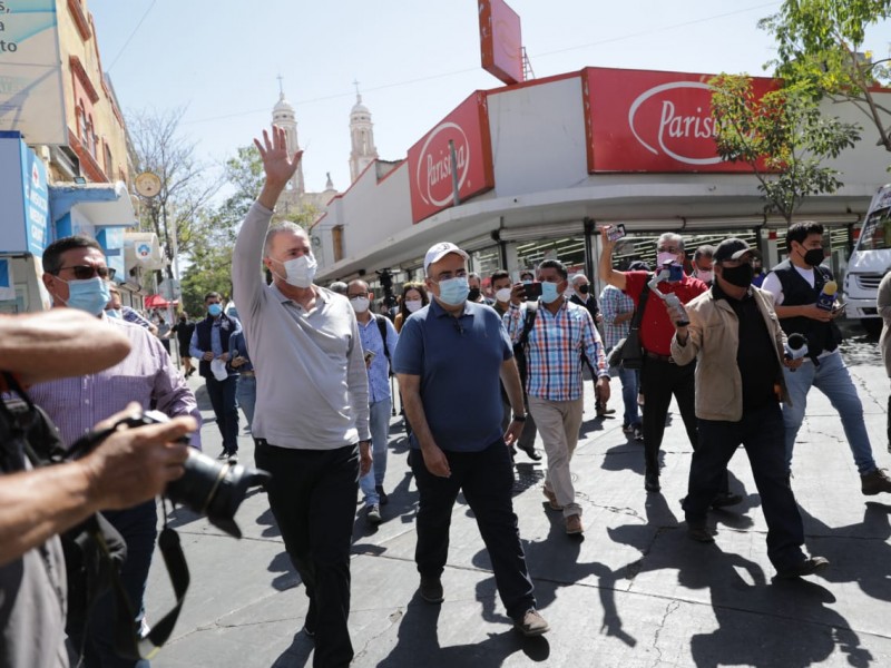 Quirino y alcalde de Culiacán reabren vialidades en Centro Histórico