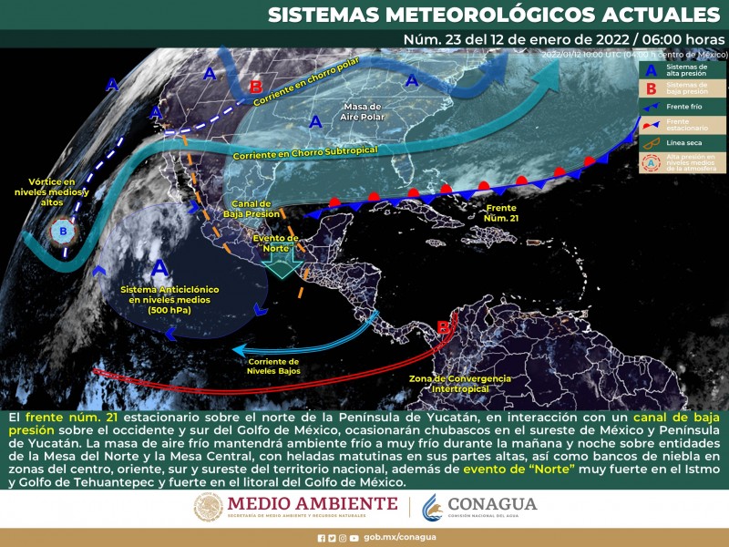 Rachas fuertes de viento y ambiente frío en Sonora