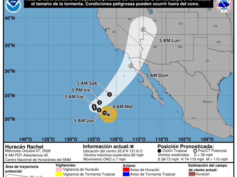 Rachel regresa y podría dejar lluvias para el norte de Sonora