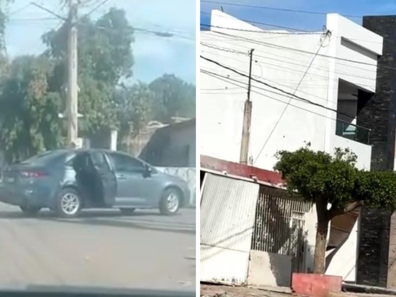 Rafaguean dos casas y abandonan vehículo en la colonia Libertad de Culiacán