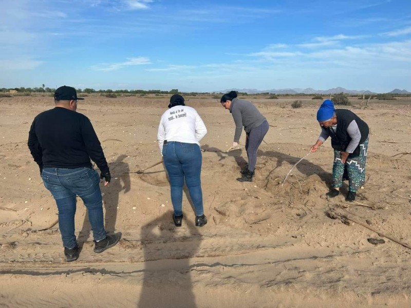 Rastreadoras por La Paz encuentran osamenta en Matacahui Ahome