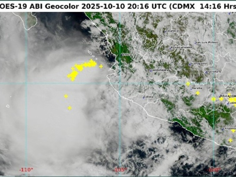 “Raymond” se aleja de Colima pero sigue el pronóstico de lluvias intensas