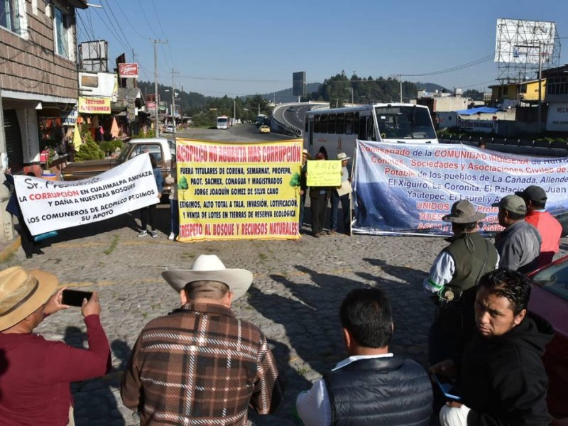 Reabren la circulación en la México-Toluca, tras horas de bloqueo
