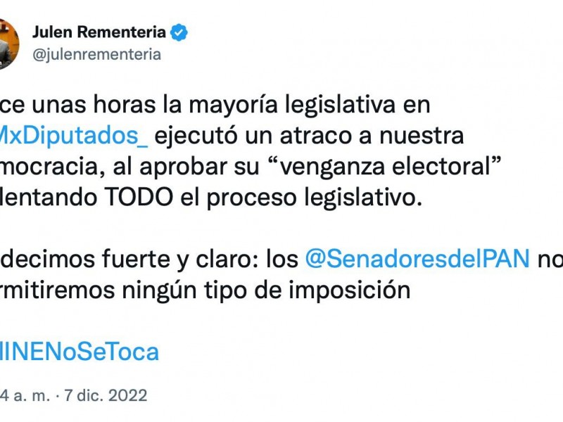 Reaccionan ante Plan B de Reforma Electoral