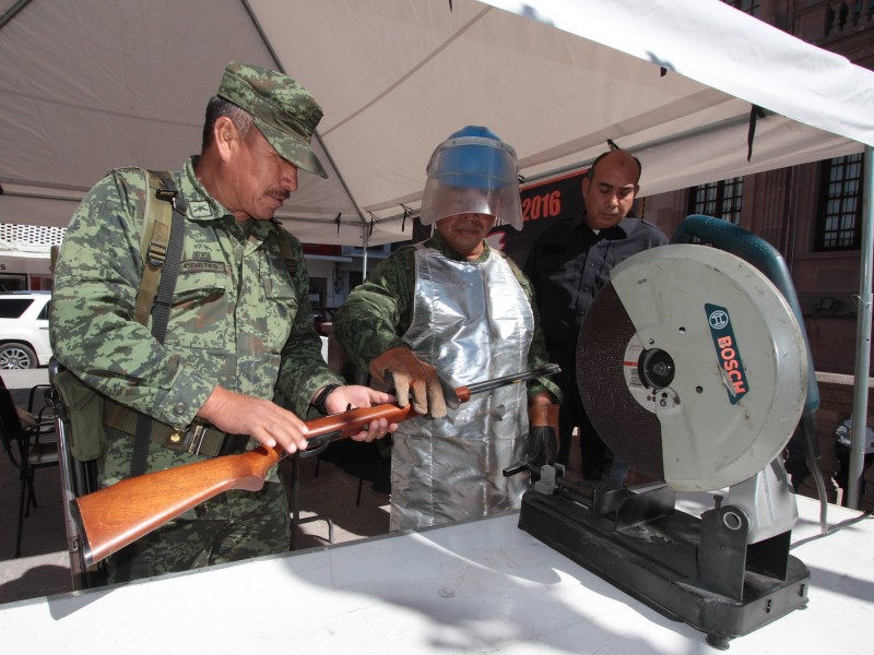 Reactivarán programa de canje de armas en Zacatecas