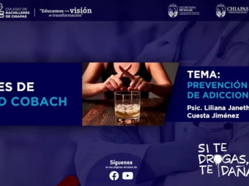 Realiza Cobach sesión virtual “Prevención de adicciones”