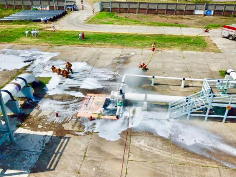 Realiza Pemex simulacro de incendio en Terminal de Almacenamiento y Despacho Oaxaca