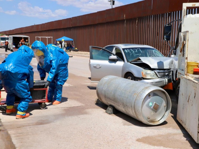 Realiza Simulacro Binacional 2025 Dinapreq en Agua Prieta