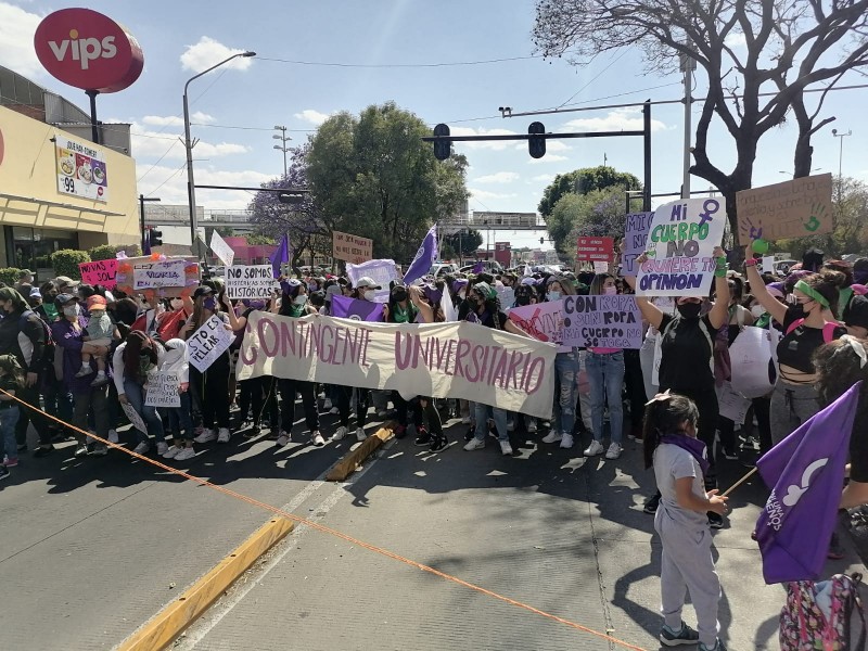 Realizan 31 marchas en Puebla por Día de la Mujer