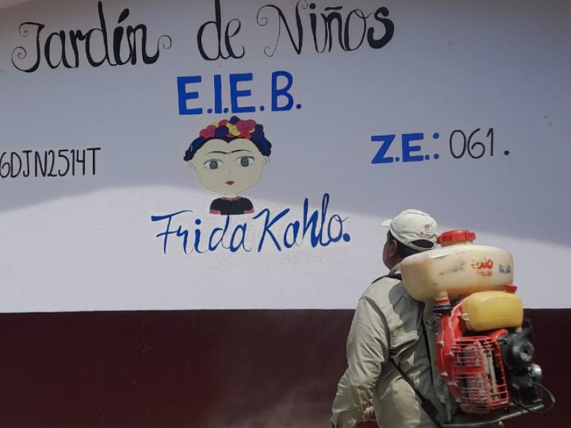 Realizan acciones contra el dengue en escuelas de Tierra Caliente