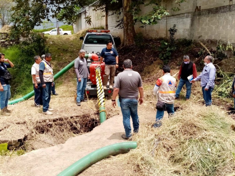 Realizan acciones preventivas por lluvias en Xalapa