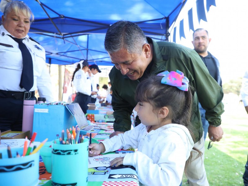 Realizan acercamiento de GN a niños en Álvaro Obragón