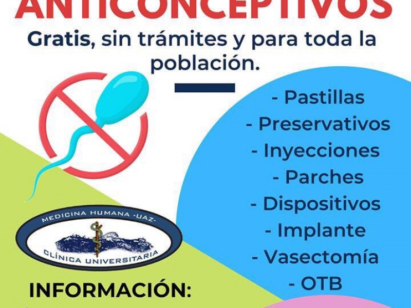 Realizan campaña para aplicación de métodos anticonceptivos