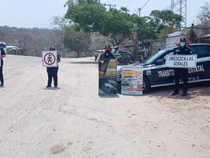 Realizan campaña para prevenir accidentes de tránsito