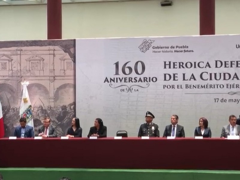 Realizan ceremonia conmemorativa por la defensa de Puebla