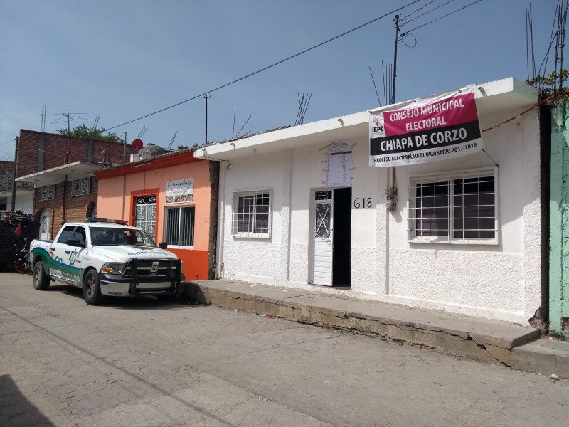 Realizan cómputo en Chiapa de Corzo bajo resguardo