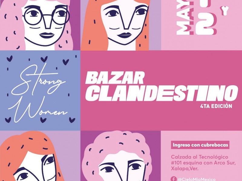 Realizan cuarta edición del Bazar Clandestino en Xalapa