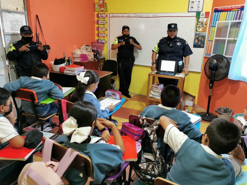 Realizan cursos de seguridad vial para niños de primaria