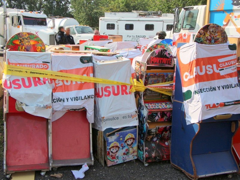 Realizan decomiso de máquinas tragamonedas en Tlajomulco Realizan decomiso de máquinas tragamonedas en Tlajomulco