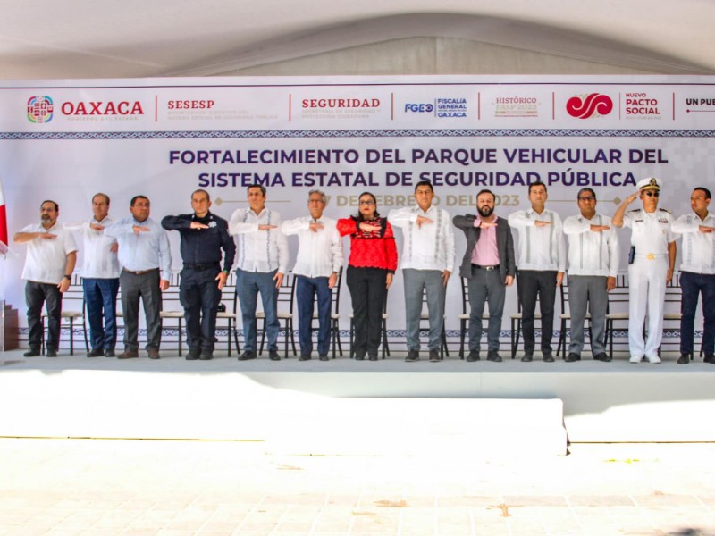 Realizan fortalecimiento del parque vehicular de Seguridad Pública en Oaxaca