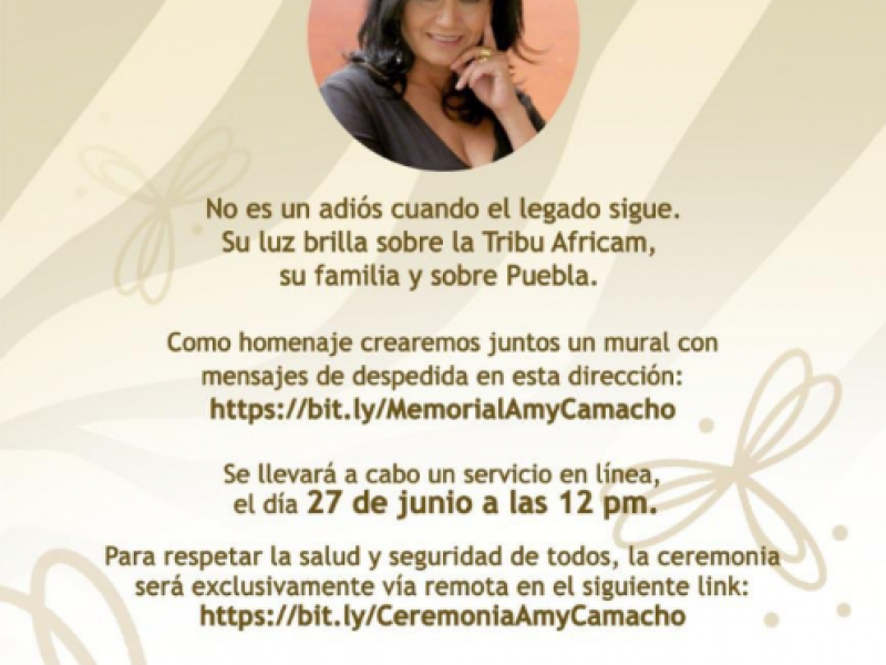 Realizan homenaje por el fallecimiento de Amy Camacho