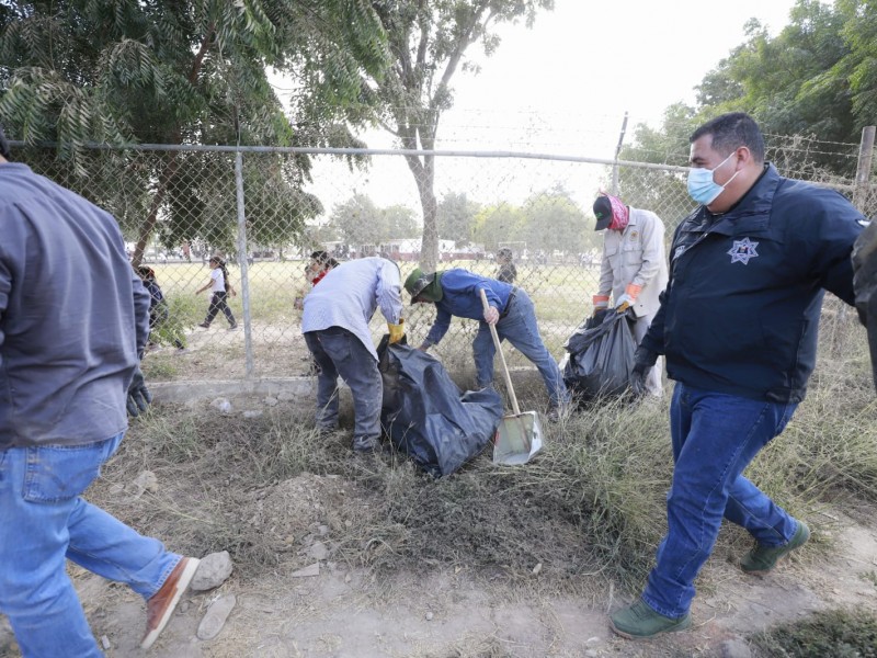 Realizan intensa jornada de limpieza y descacharrización en Ruiz Cortines