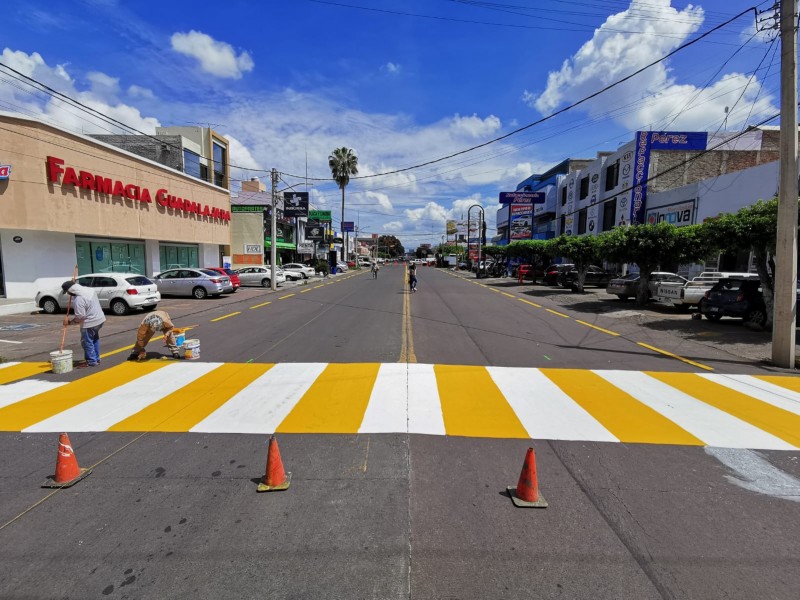 Realizan labores de balizamiento en avenidas de Zamora