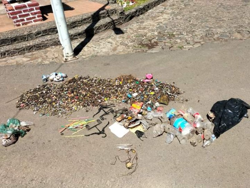 Realizan labores de limpieza en el Lago de Camécuaro