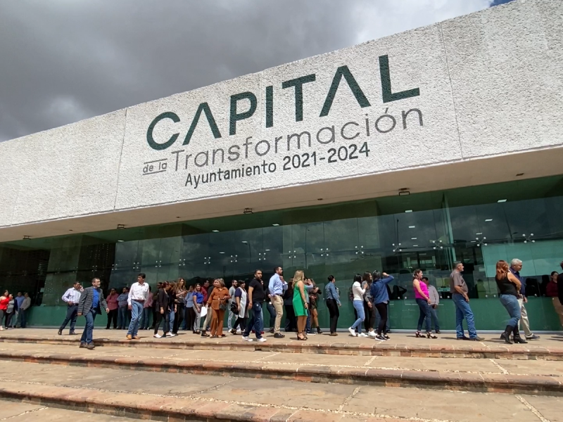 Realizan macrosimulacro en Ayuntamiento de Zacatecas por cultura de prevención