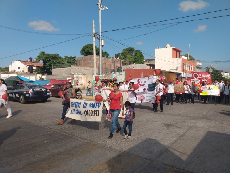 Realizan marcha contra el VIH-SIDA en Juchitán