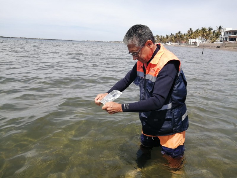 Realizan monitoreo de agua de las playas