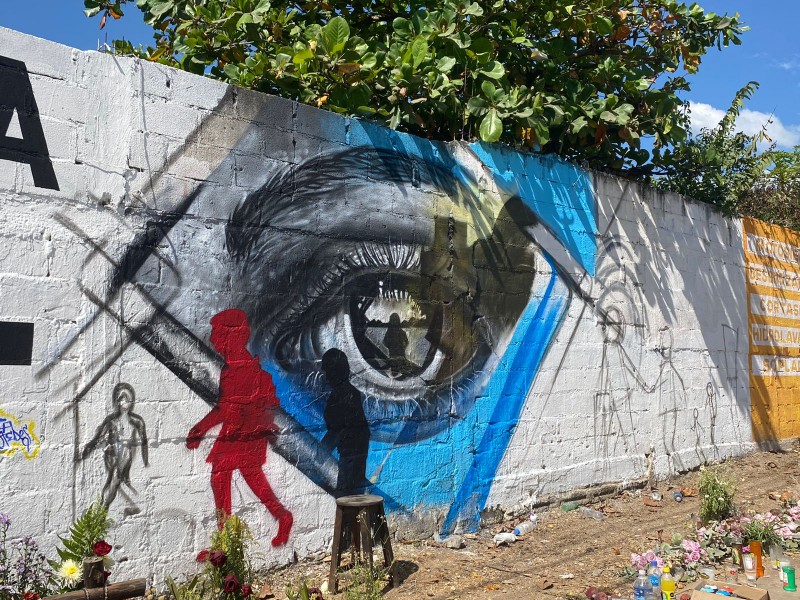 Realizan mural para homenajear a migrantes fallecidos en Chiapas
