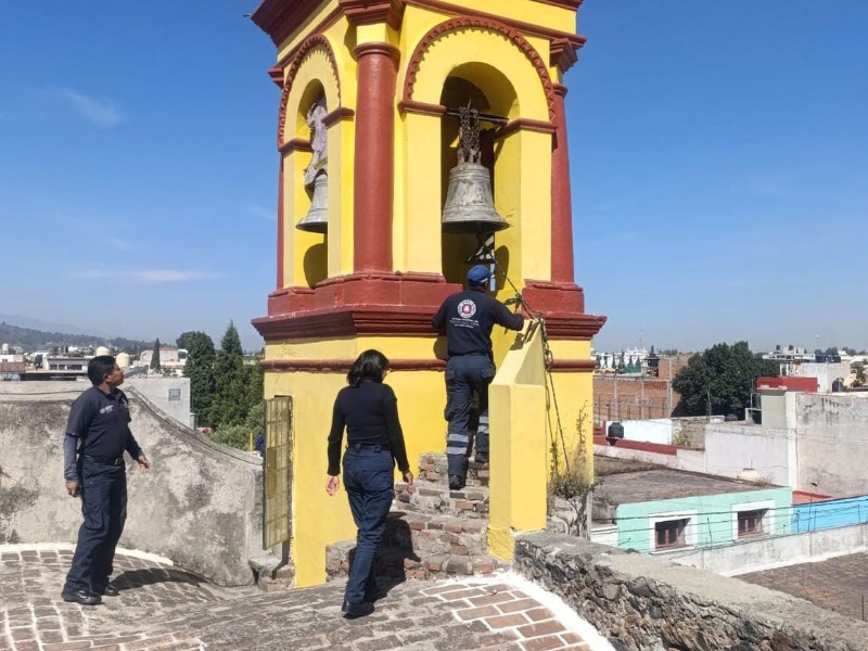 Realizan revisión de iglesias en San Pedro Cholula