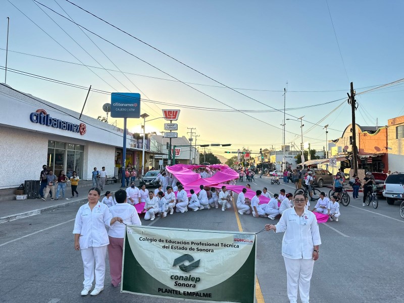 Realizan rodada rosa en Empalme