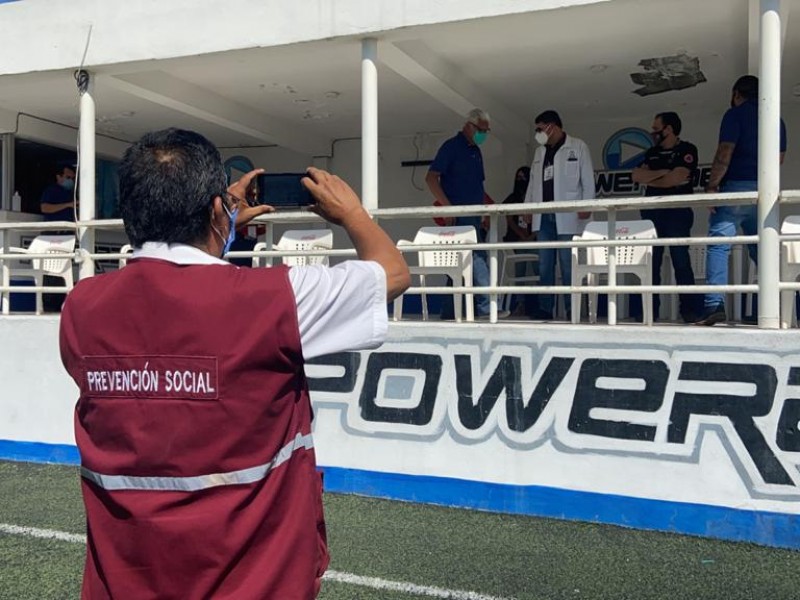 Realizan simulacro de futbol en GP