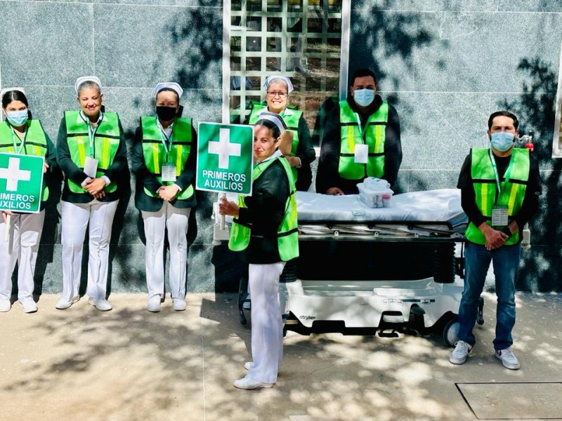 Realizan simulacro en el IMSS