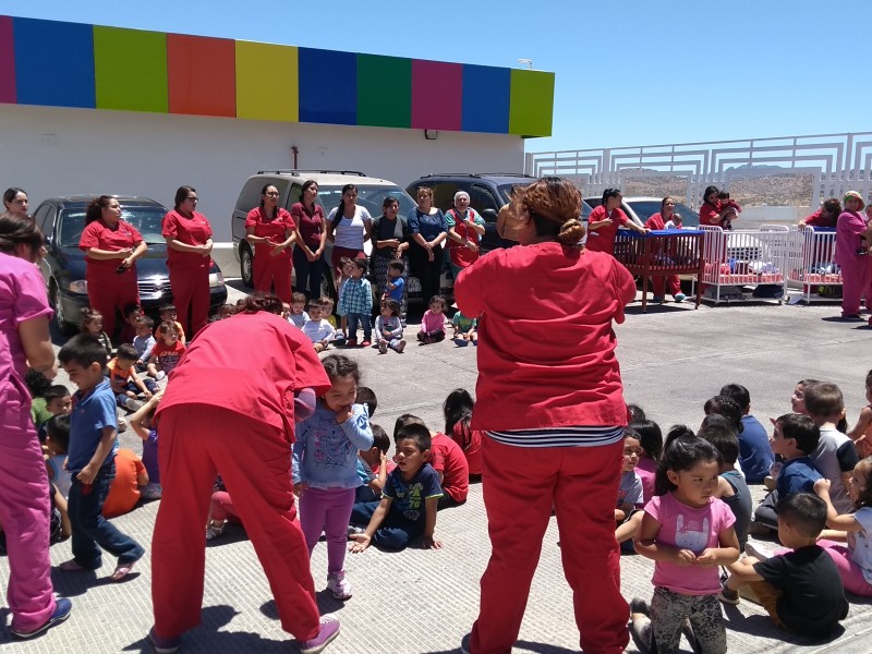 Realizan simulacro en estancia infantil.