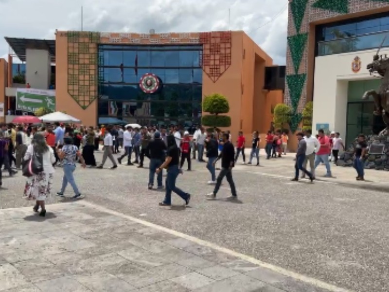 Realizan simulacro nacional en Palacio de Gobierno en Guerrero