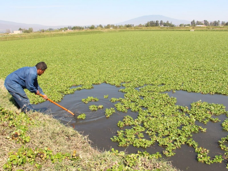 Realizan trabajos de limpieza en planta tratadora de aguas residuales