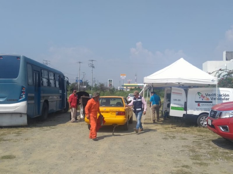 Realizan verificación vehicular al servicio público