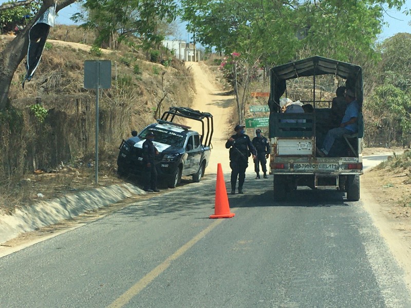 Realizan vigilancia en la carretera Pinotepa - Corralero