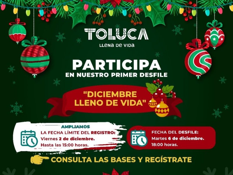 Realizarán en Toluca primer desfile navideño