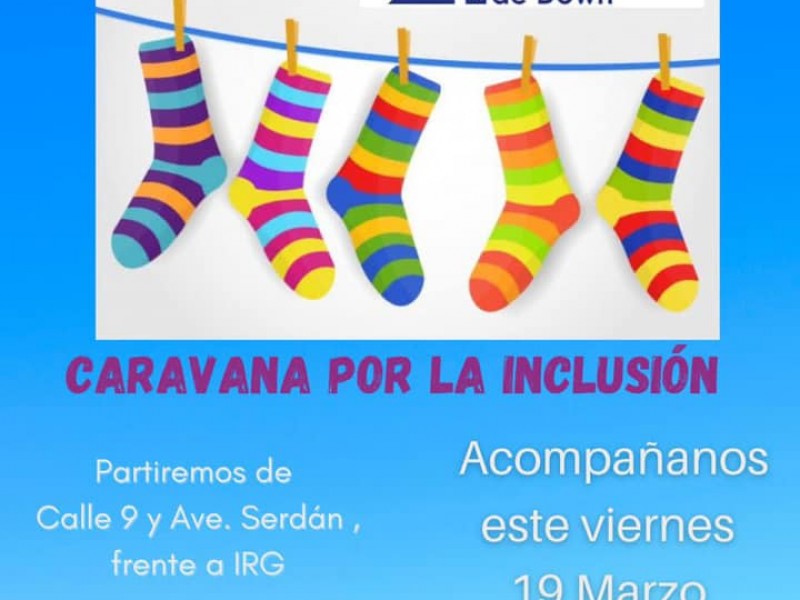 Realizarán este viernes Caravana por la Inclusión de personas Down