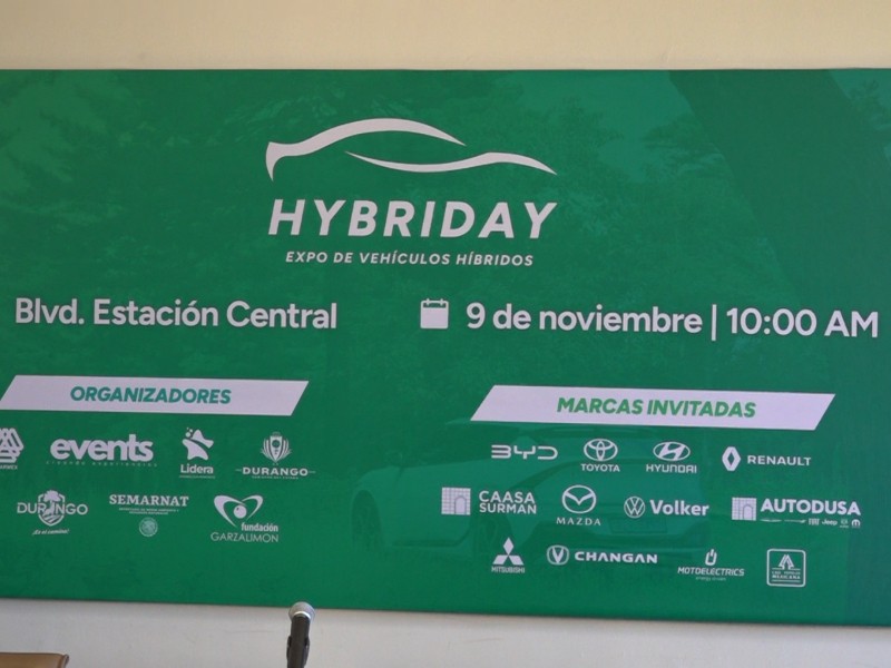 Realizarán Expo de autos híbridos en Durango este 9 de noviembre