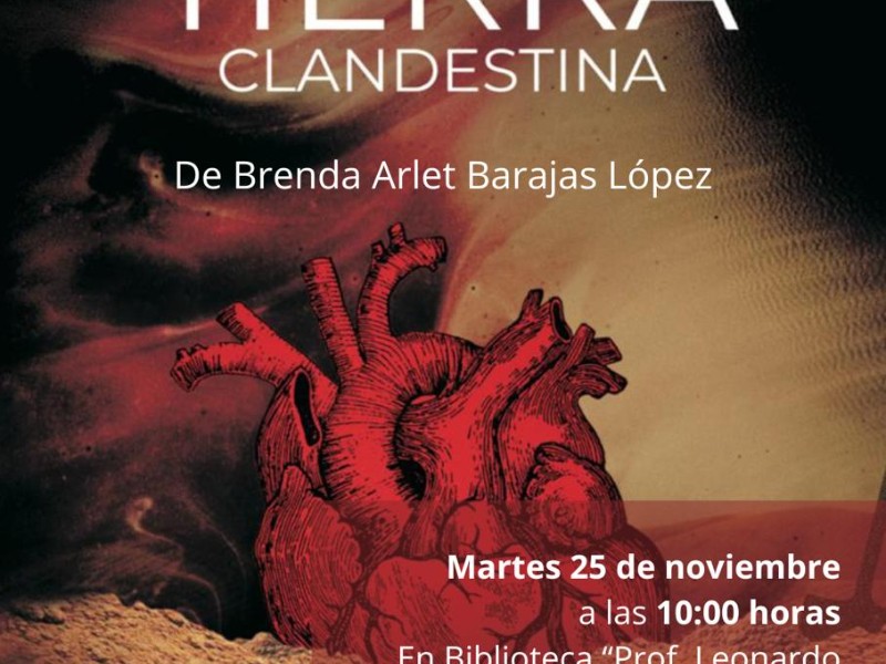 Realizarán presentación de libro Bajo Tierra Clandestina