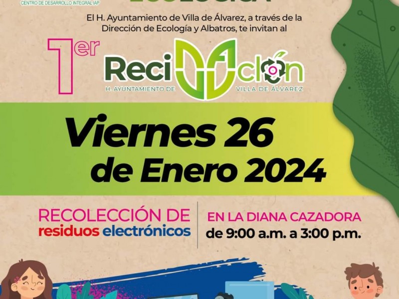 Realizarán reciclón de aparatos electrónicos este viernes