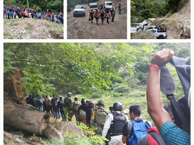 Recatan más de 300 migrantes de campamento clandestino en Chiapas