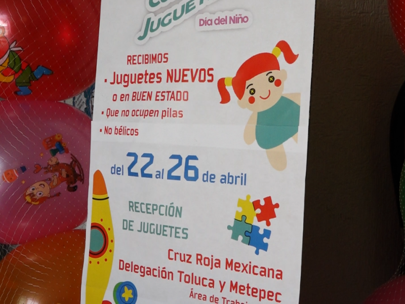 Recauda Juguetes Cruz Roja Toluca por el día del niño