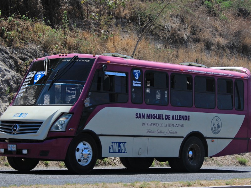 Rechaza Ayuntamiento de San Miguel de Allende alza al transporte público.