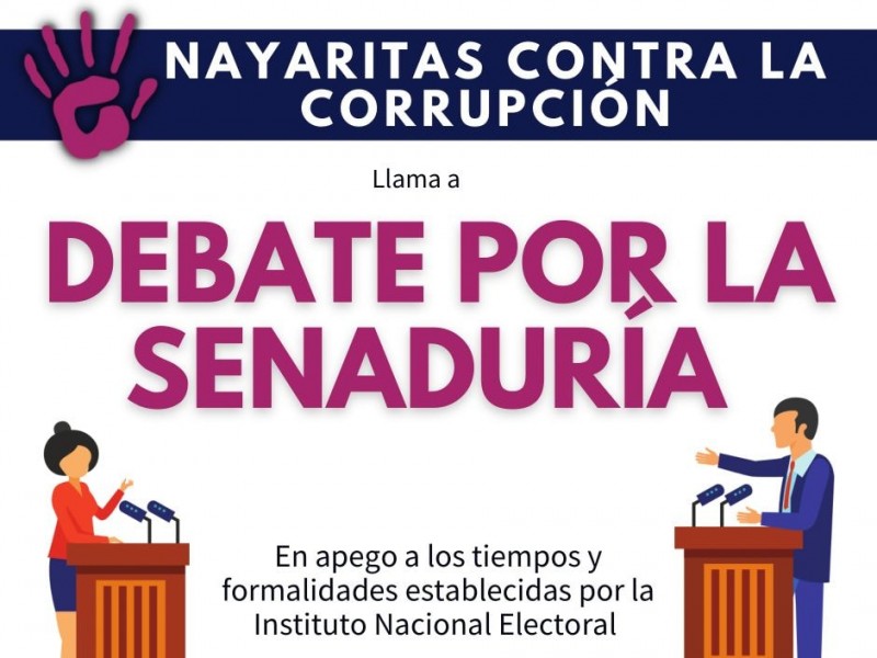 Rechazaron candidatos al senado participar en debate ciudadano